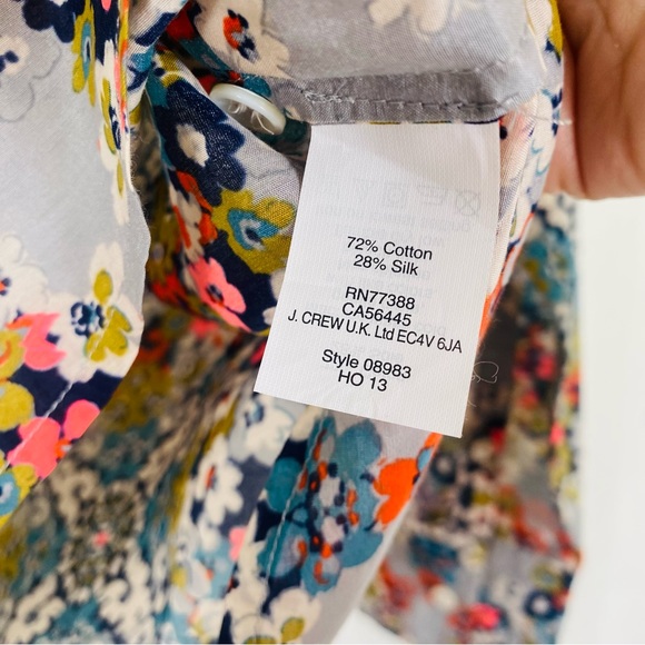 J. Crew Multicolor Floral Blouse - Picture 4 of 6